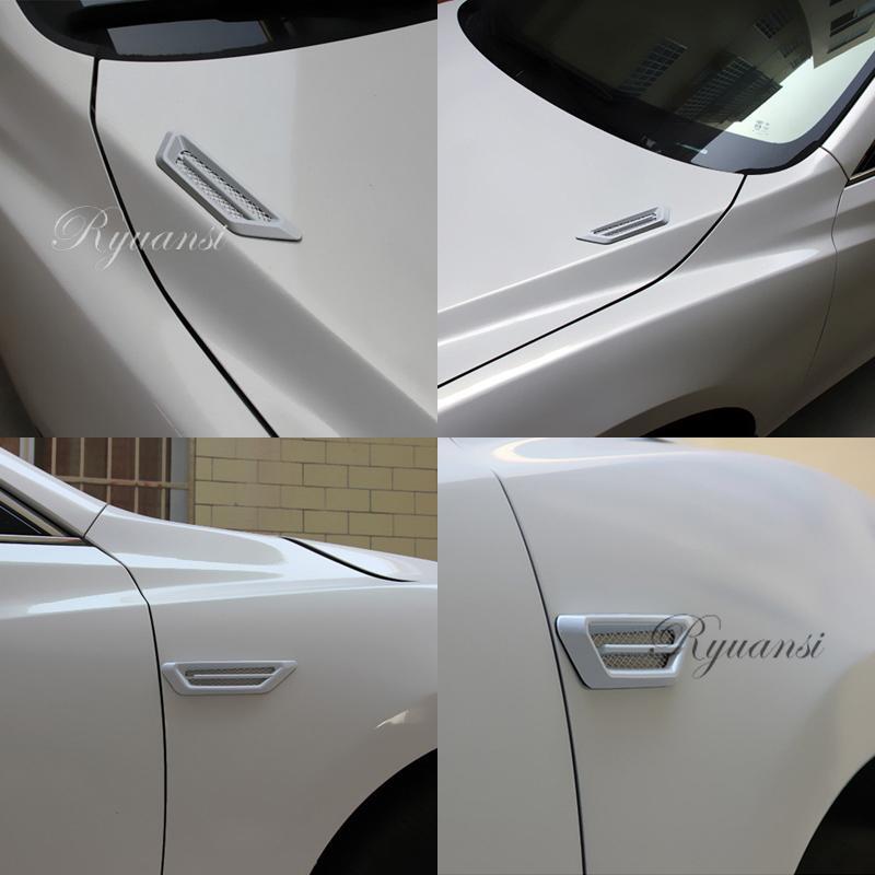 Pair Car Auto Hood Bonnet Vent Air Flow Intake Scoop Side Fender Decor Universal