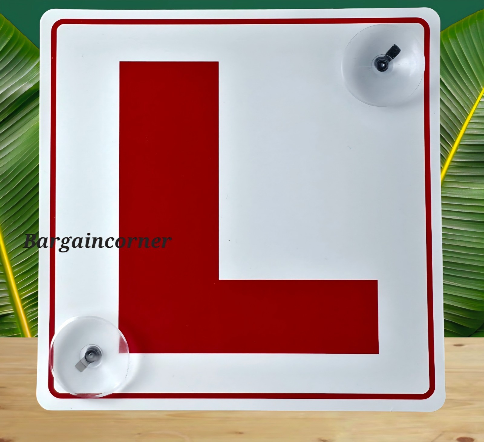 L PLATE SIGN Learner Driver Car Sign L Plate Advisory Sign With Suction Cup Hook