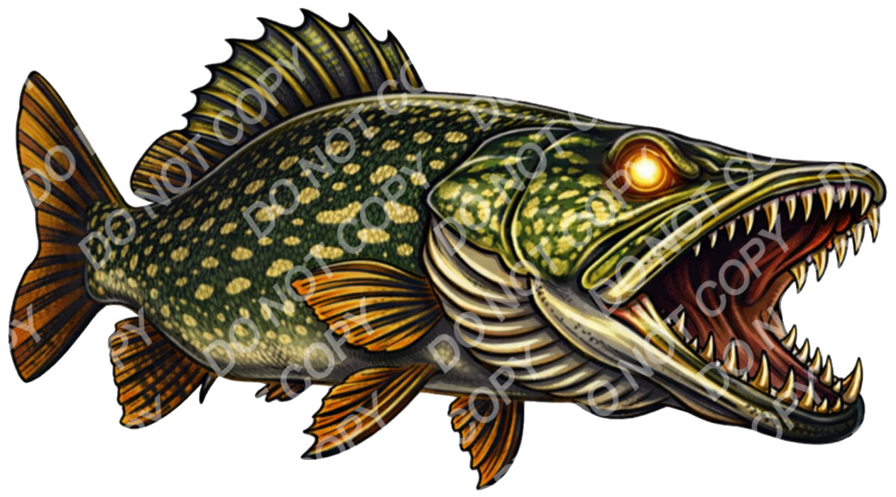 Walleye Fishing Boat Vinyl Decal Graphic Truck Laptop Bumper Sticker