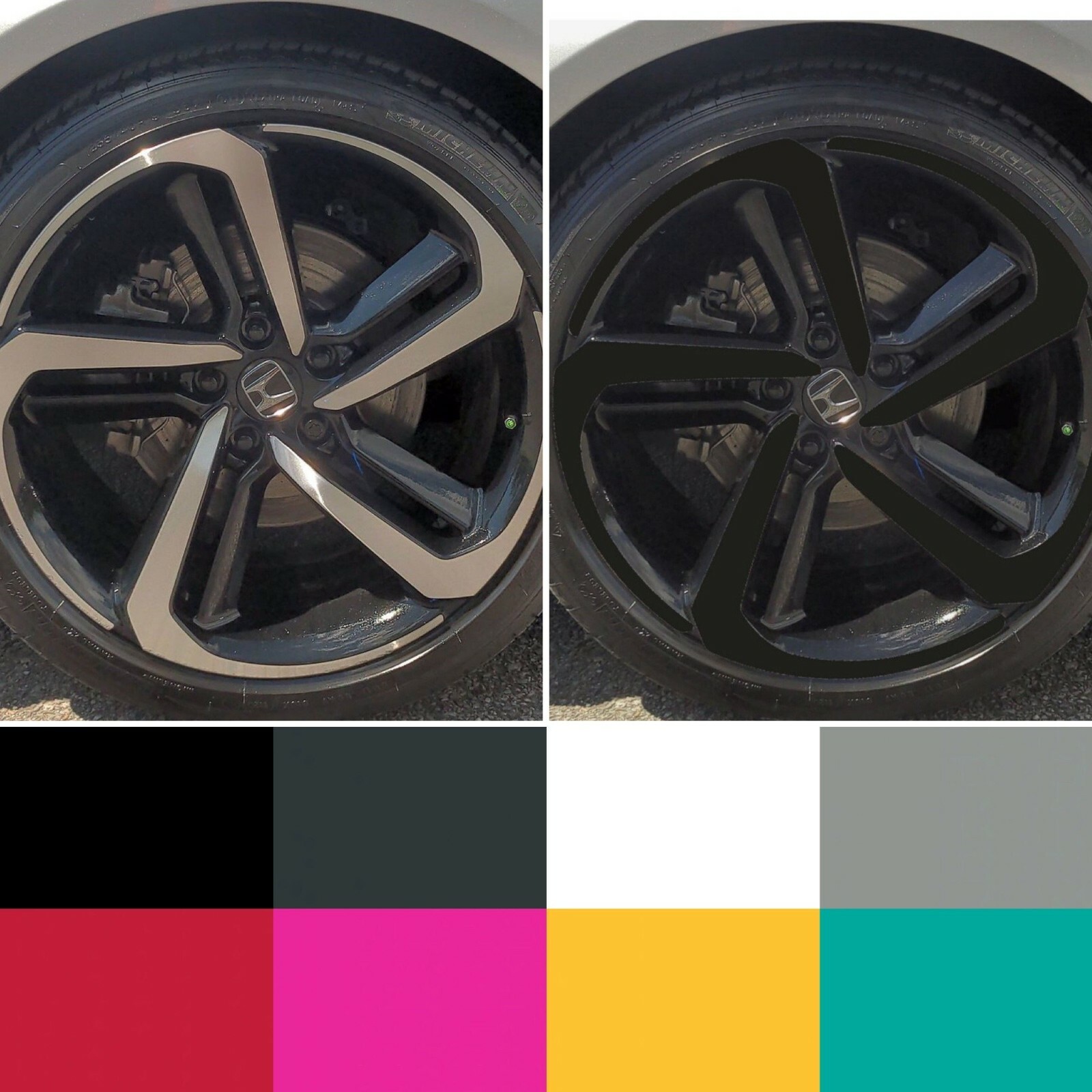 Vinyl Wheel Blackout Overlays for Honda Accord Sport 2018-2021 | 8 Colors