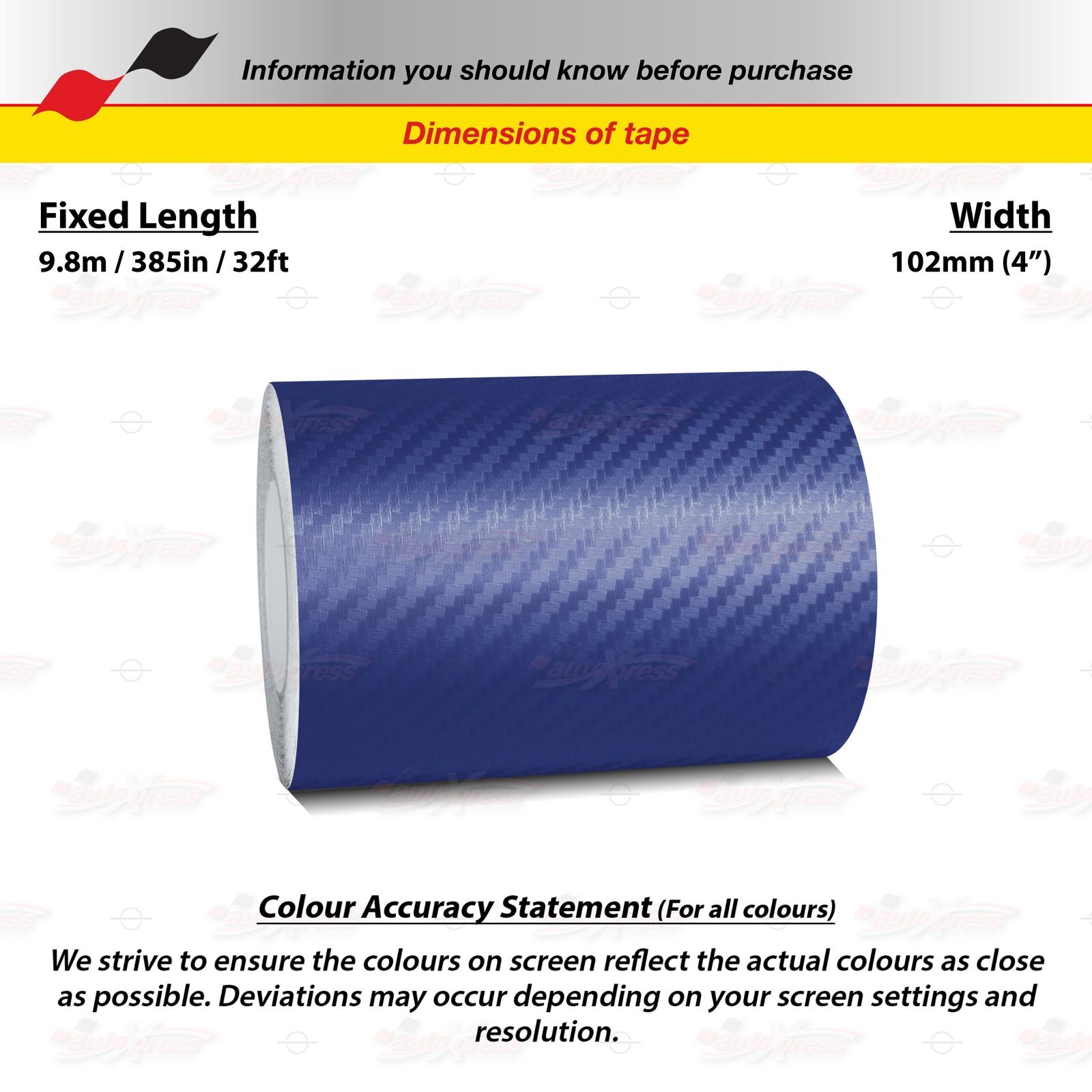 CARBON FIBER DARK BLUE 4″ 102mm PIN STRIPE Car Striping TAPE Decal Vinyl Sticker