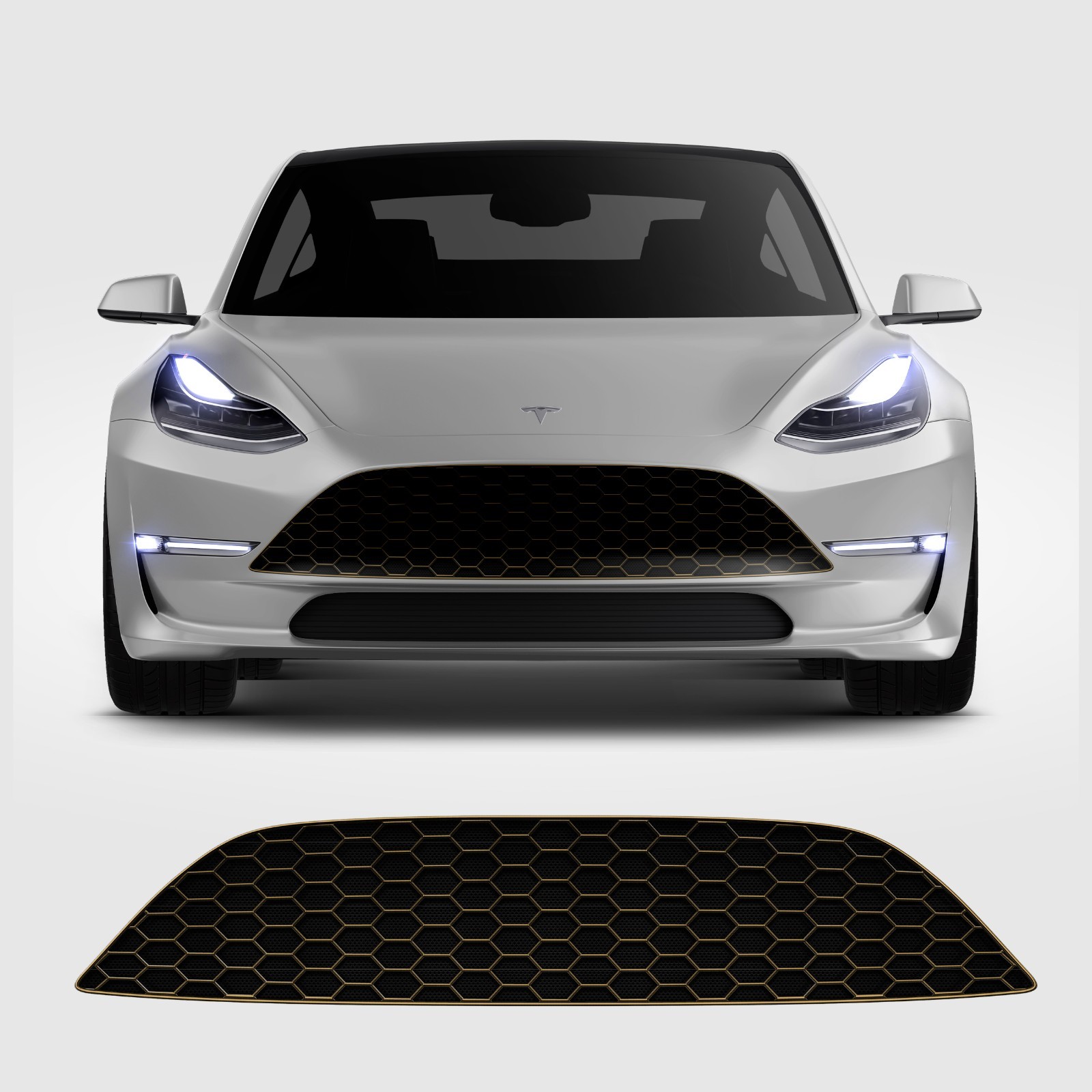 Front Grill Imitation Decal Design1, for Tesla Model3 2017 – 2022