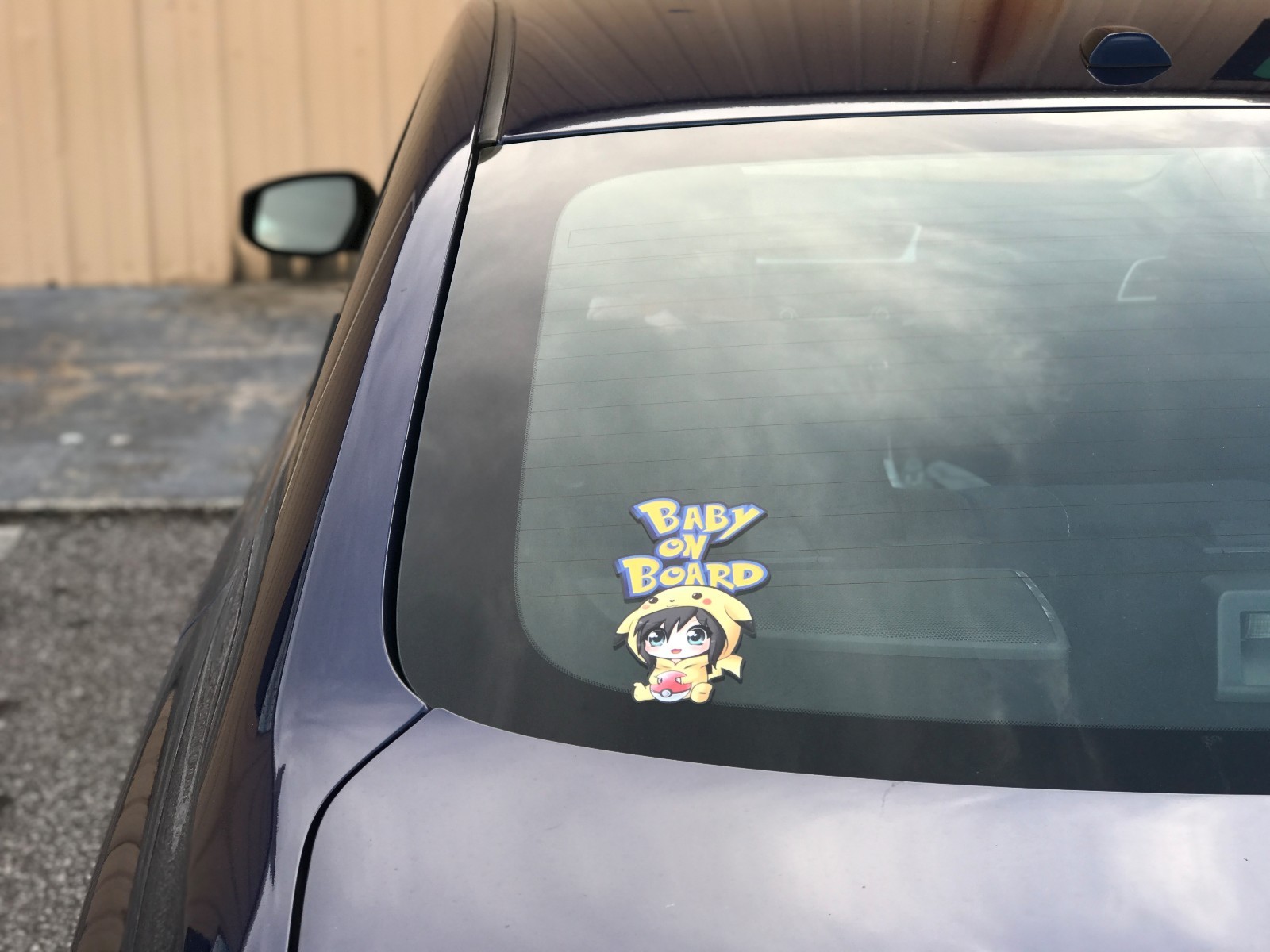 Pikachu Baby Girl Baby On Board Sticker Decal Pikachu Girl With Pokeball Pokemon