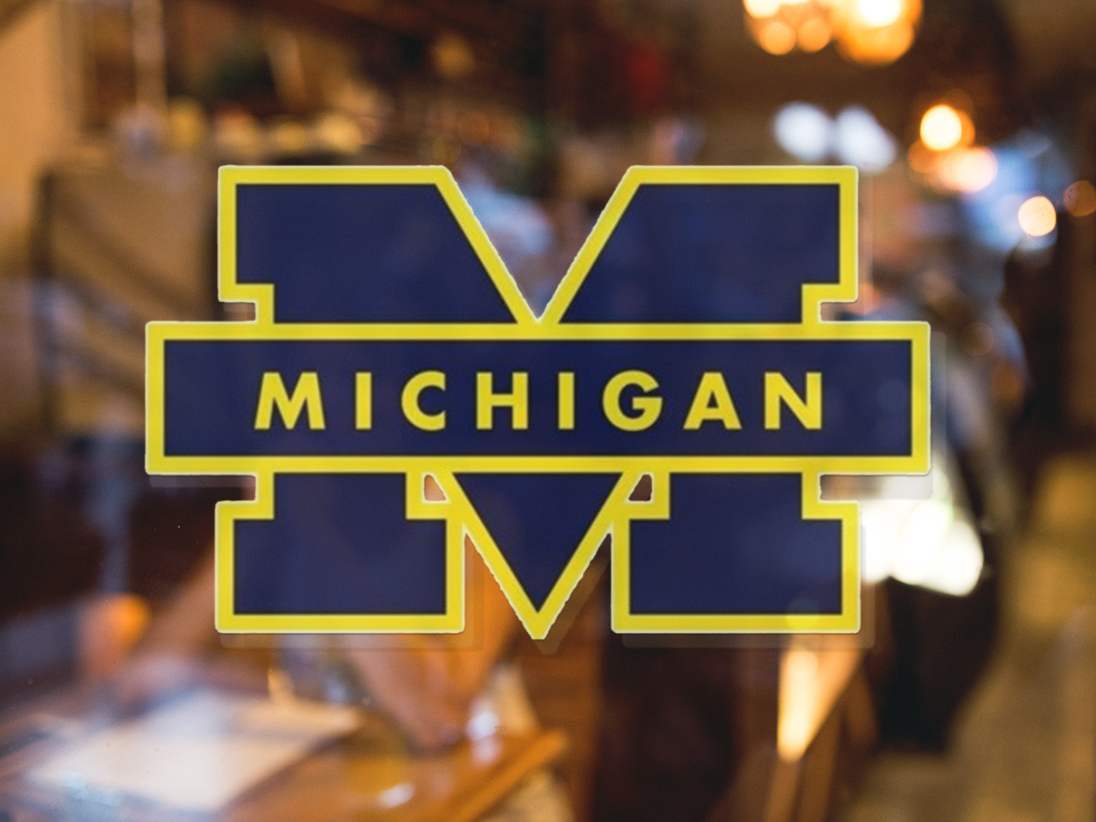 Michigan Car Window Vinyl Decal Sports Graphic U of M Laptop Sticker Football