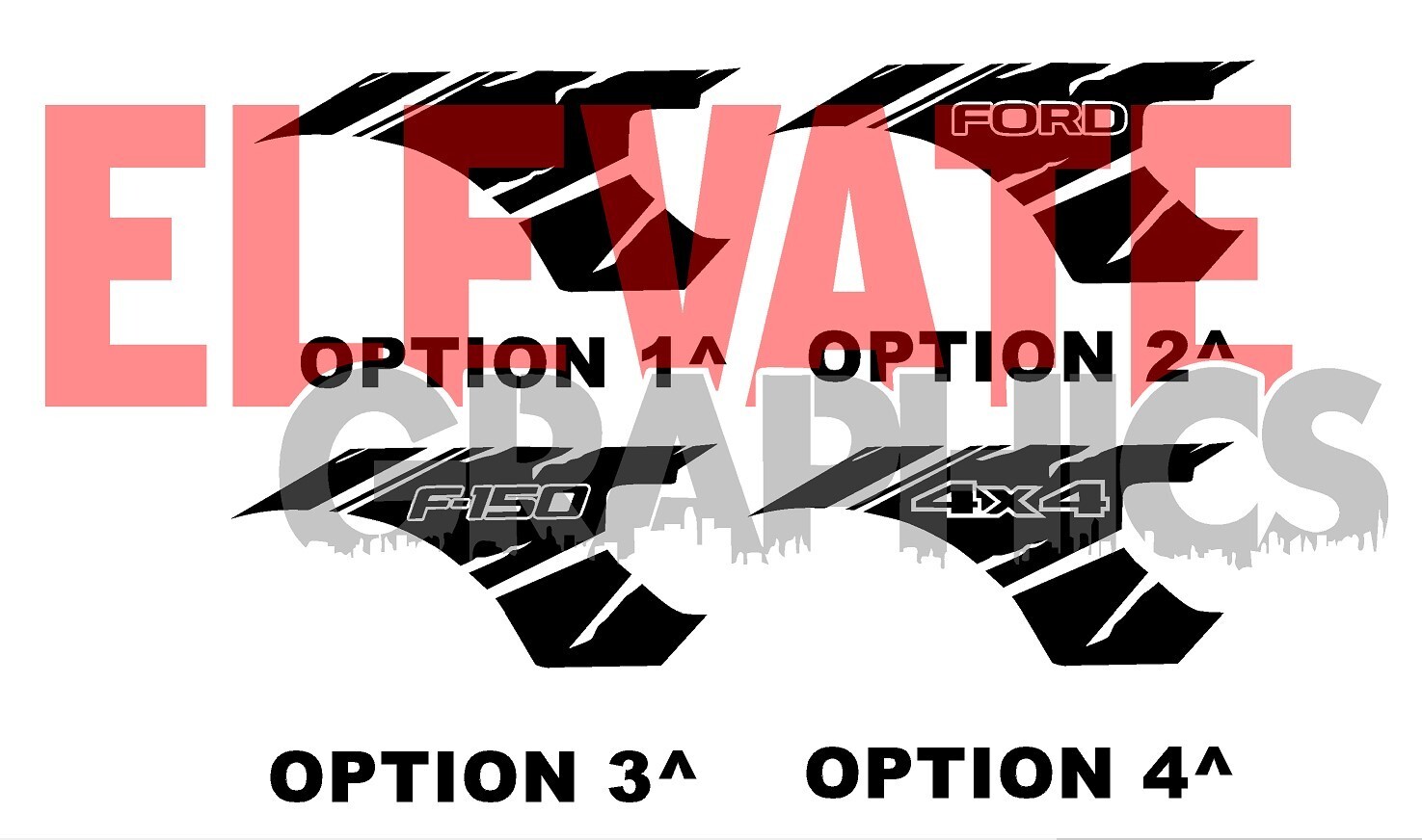 For Ford F-150 Graphics Side Kraken Stripes Vinyl Decals 3M Stickers 2009-2020