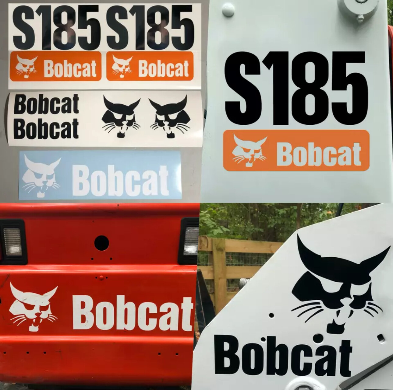 Bobcat S185 (SET OF 7) Skid Steer Replacement Aftermarket Vinyl Decal Sticker
