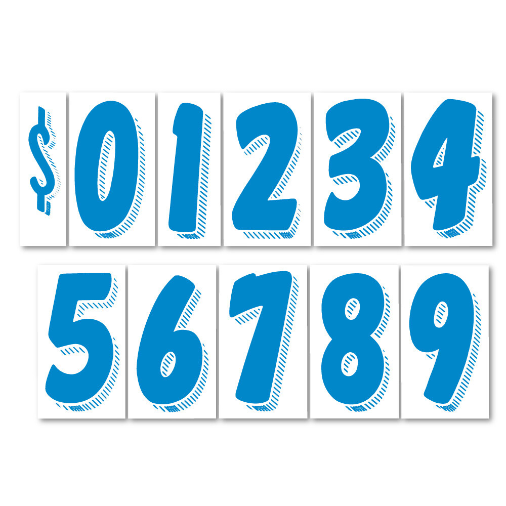 Car Dealer Windshield Stickers 11 Dozen Pricing Numbers 7.5 Inch Dealership Tags