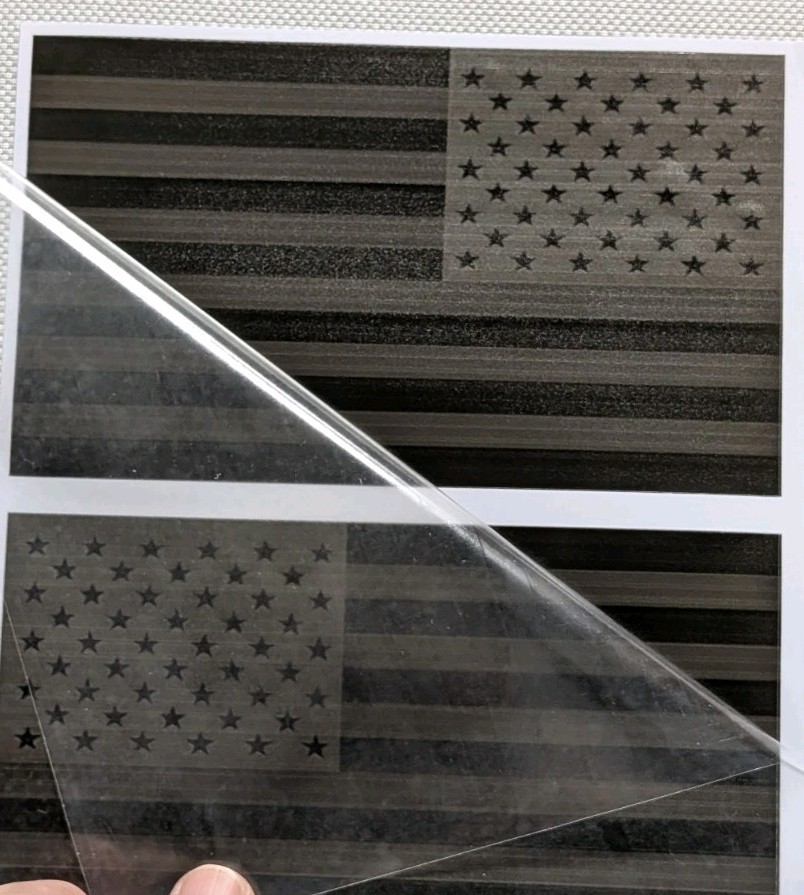 3 Piece Set Two Gray American Flags And One Skull With Blue Eyes
