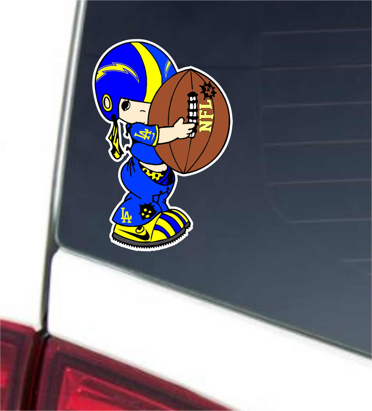 team themed PM sticker decal NEW 6 inch laminated easy to apply, 5 year waranty
