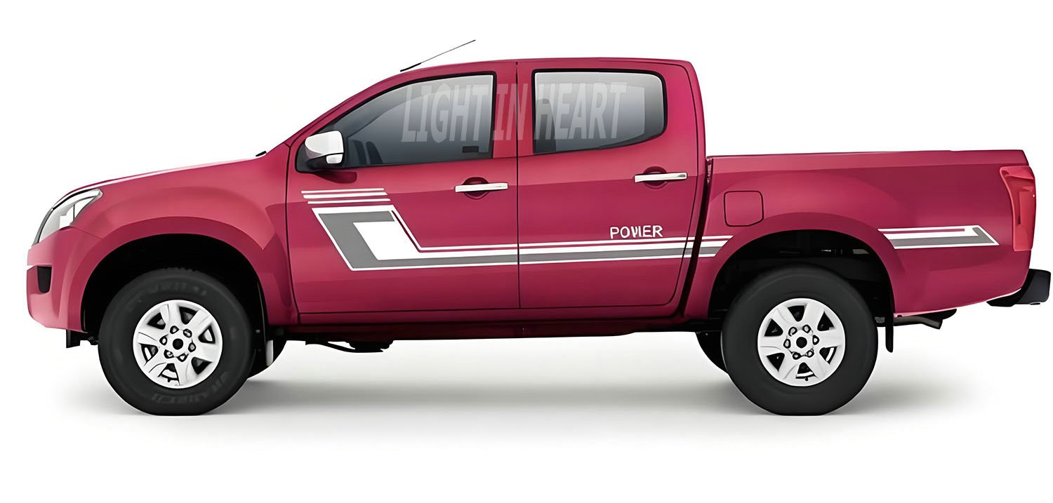 Fit For Isuzu D-max Racing Stripe Graphics Sticker Pickup Trunk Side Vinyl Decal