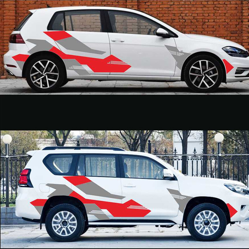 Car Body Sides Sticker Trim Racing Sport Graphics Vinyl Decals DIY Decoration