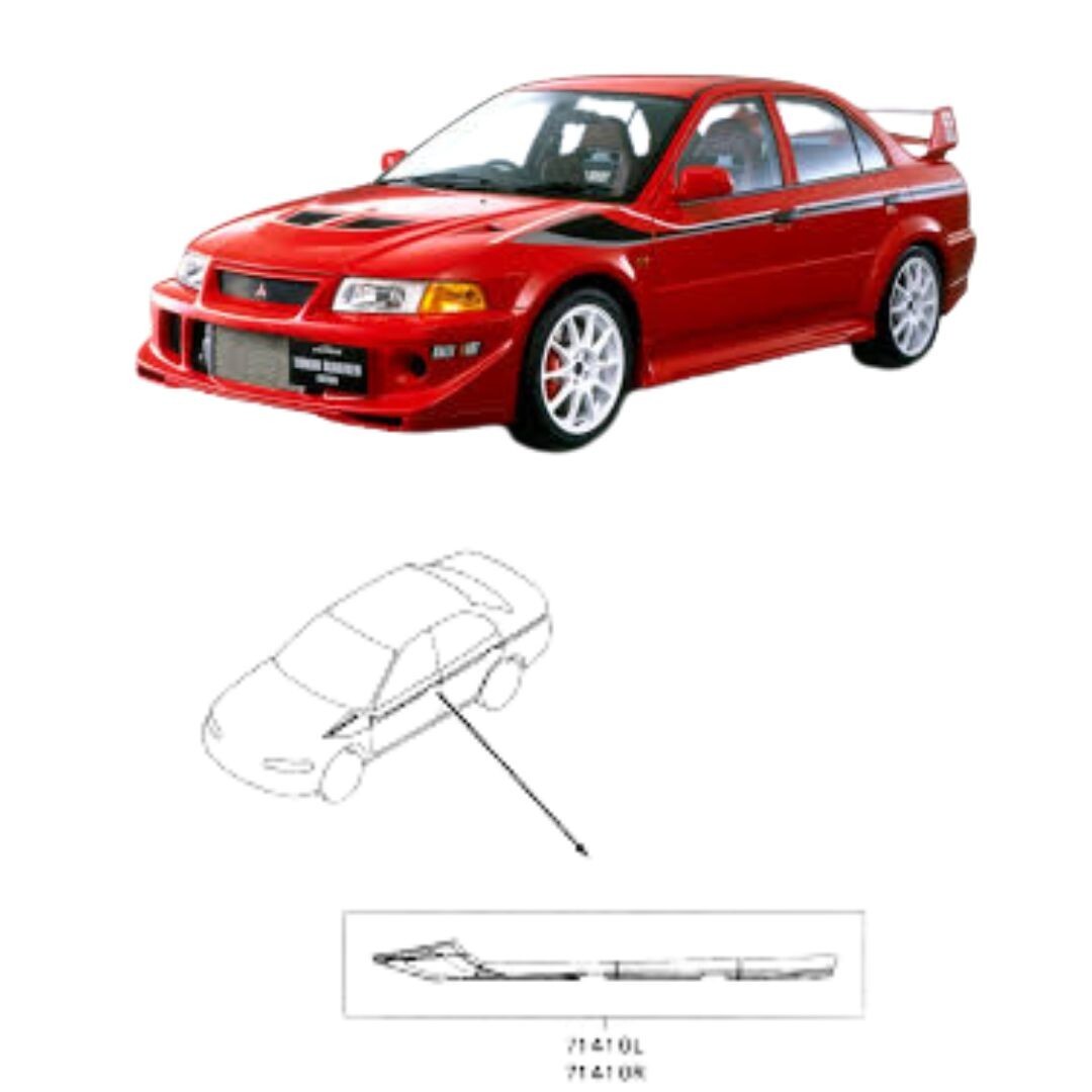 MITSUBISHI OEM LANCER EVO6 LEFT&RIGHT SIDE DECAL SET GENUINE OEM TOMMI MAKINEN