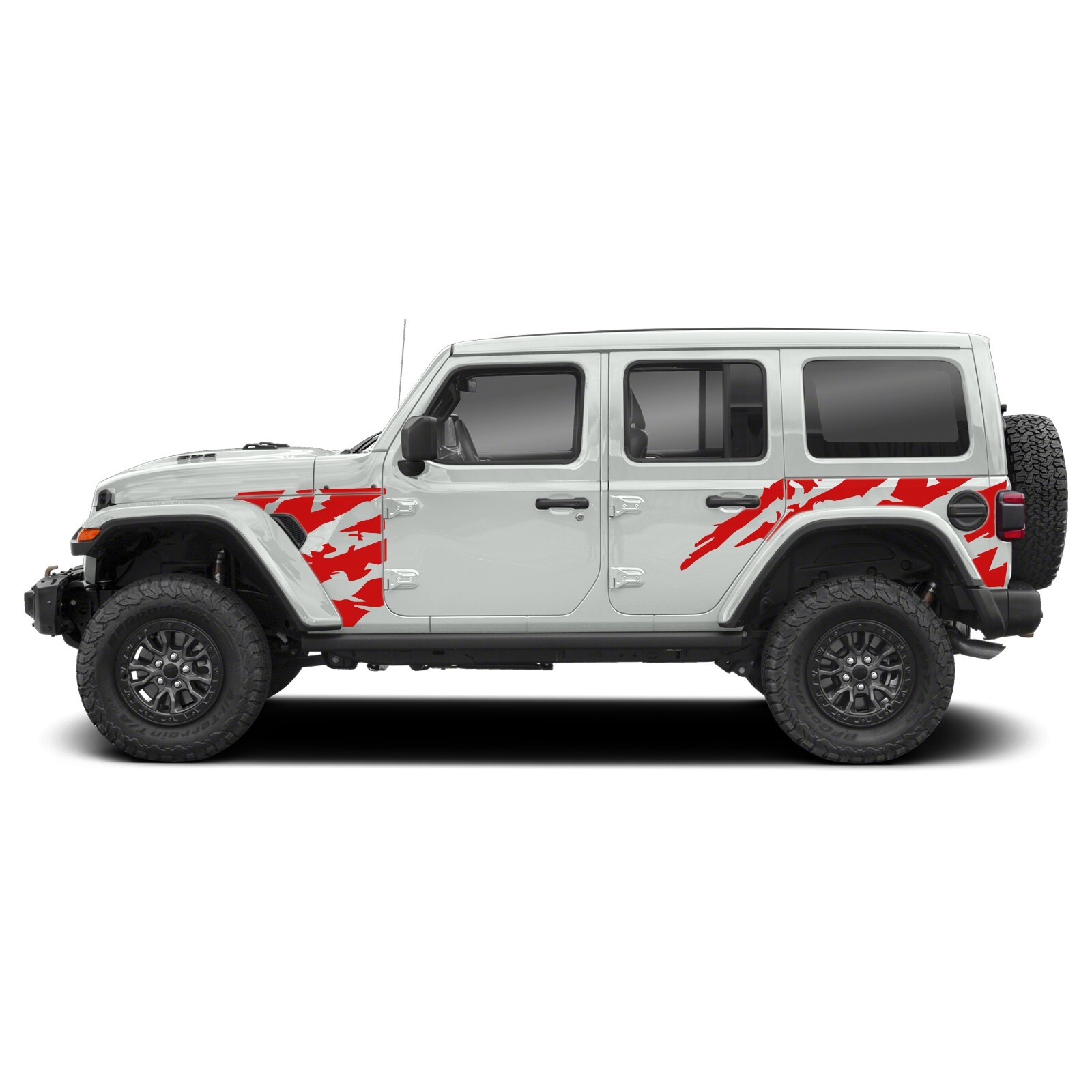 Side shreds graphics stickers decal compatible with Jeep Wrangler