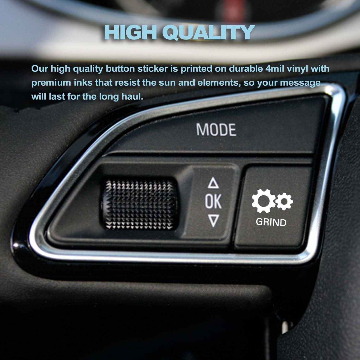 2Pcs Novelty Stickers for Car or Truck, Transparent Vinyl, Modern
