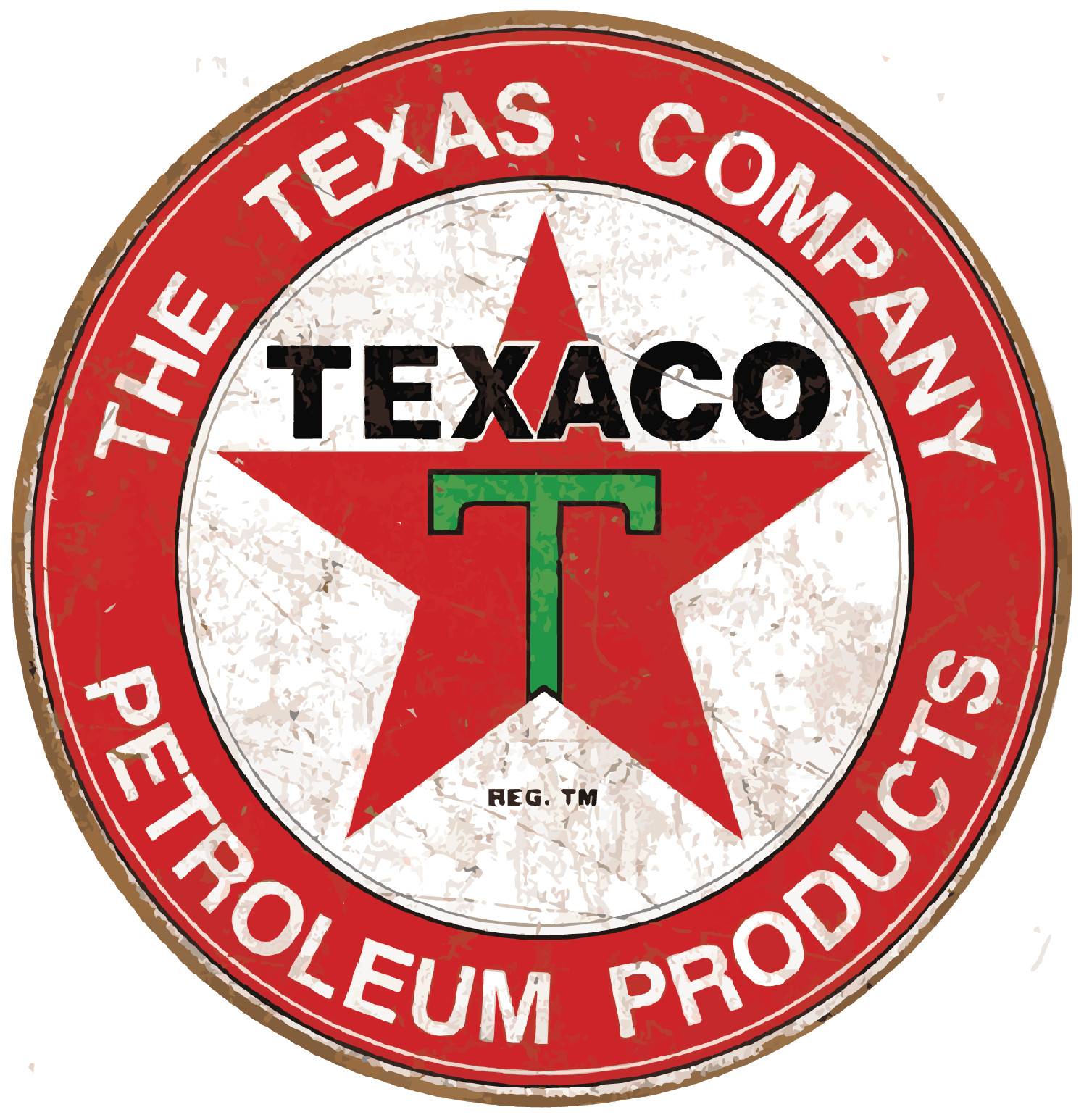 Texaco Rustic Premium Vinyl Decal 2-Pack – Multiple Sizes – Vintage Oil Logo
