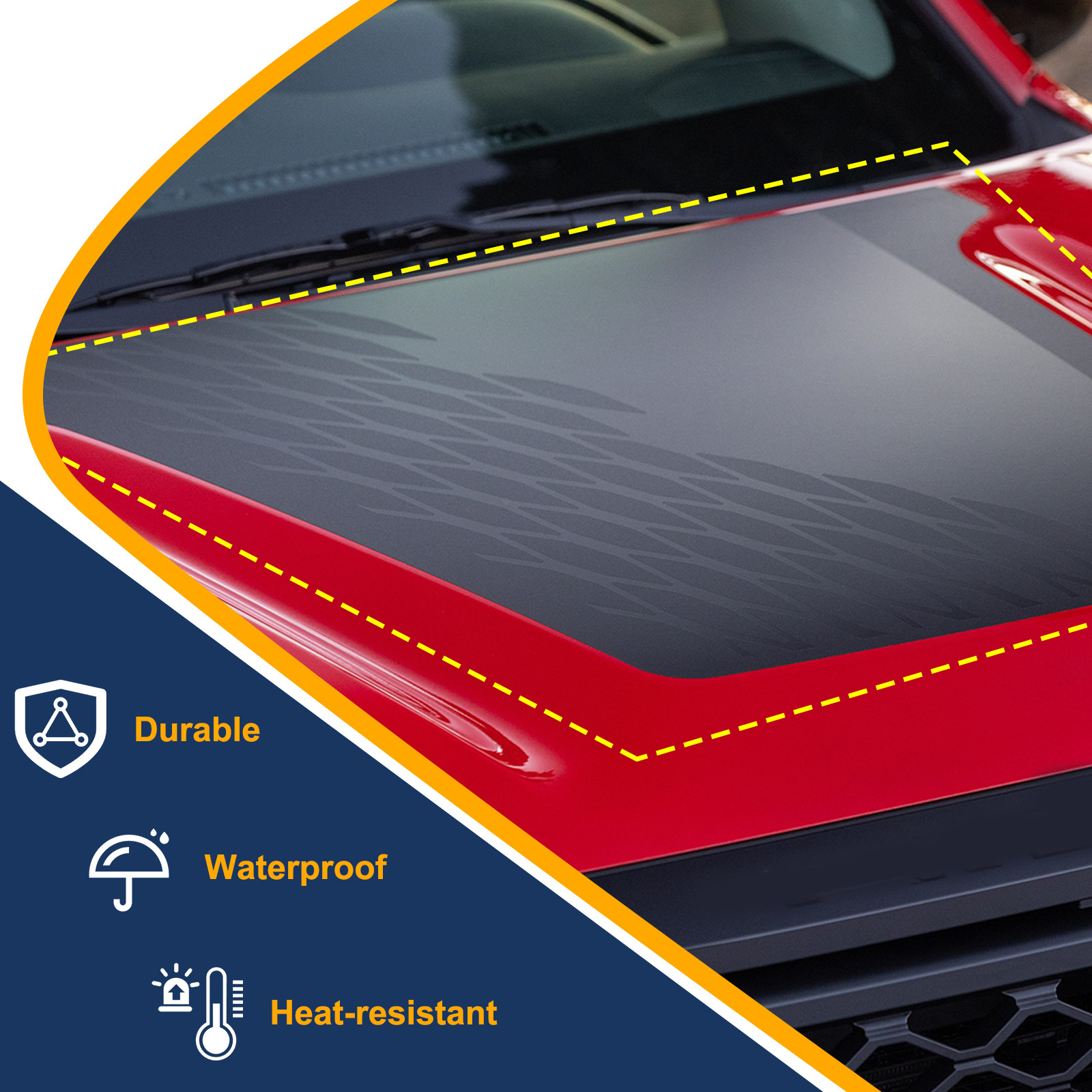 Front Bumper Hood Vinyl Graphic Decal Bonnet Sticker For Nissan Frontier 22+ US