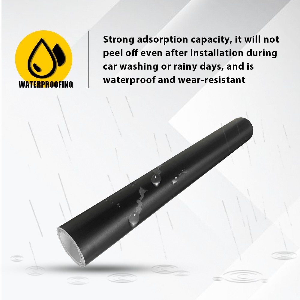 Universal Windshield Banner Matte Black Vinyl Decal Sun Strip 60″x12″ H
