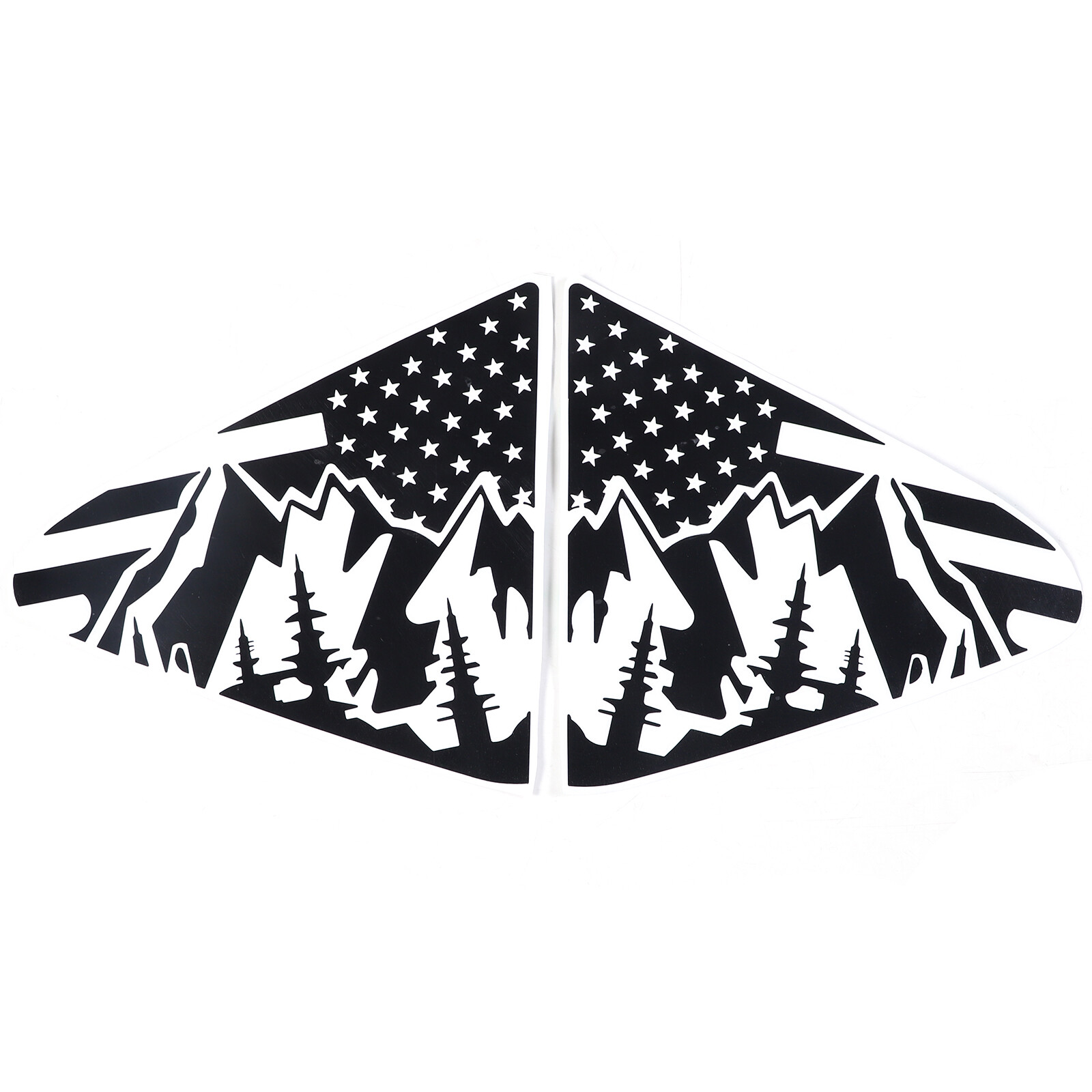FITS 2024+ Subaru Crosstrek Rear Quarter Glass USA Flag & LANDSCAPE DECAL VINYLS