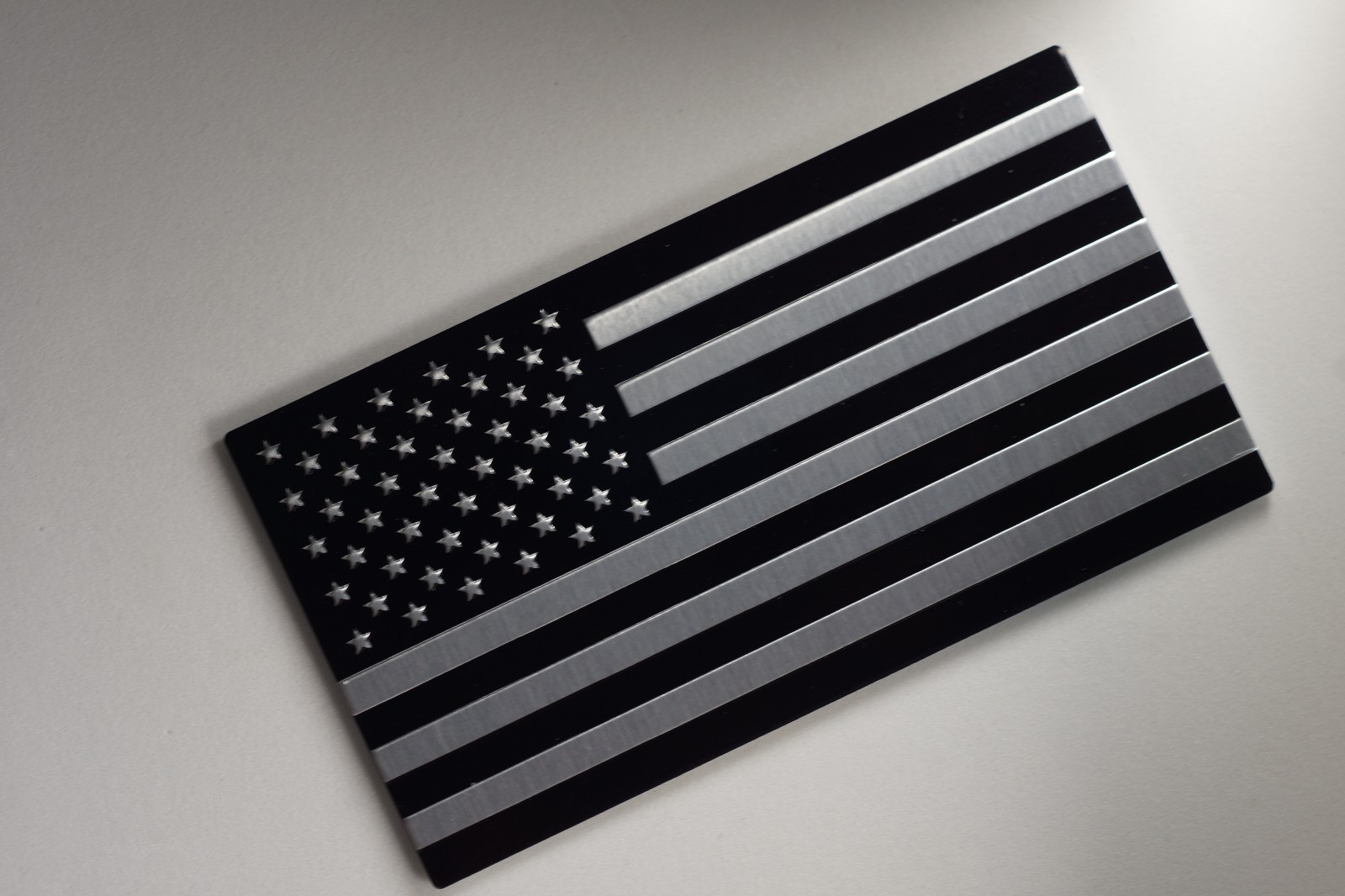3D Aluminum US American Flag Sticker Decal | Auto Car Bike Emblem | 3.15″x1.75″