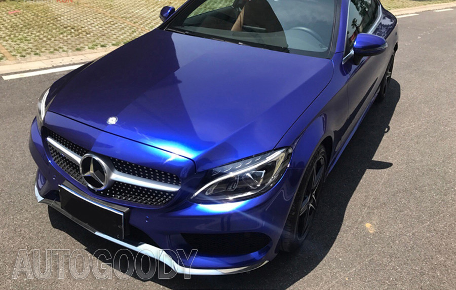 240″ x 60″ Super Gloss Metallic Blue Vinyl Film Wrap Air Bubble Free 20ft x 5ft