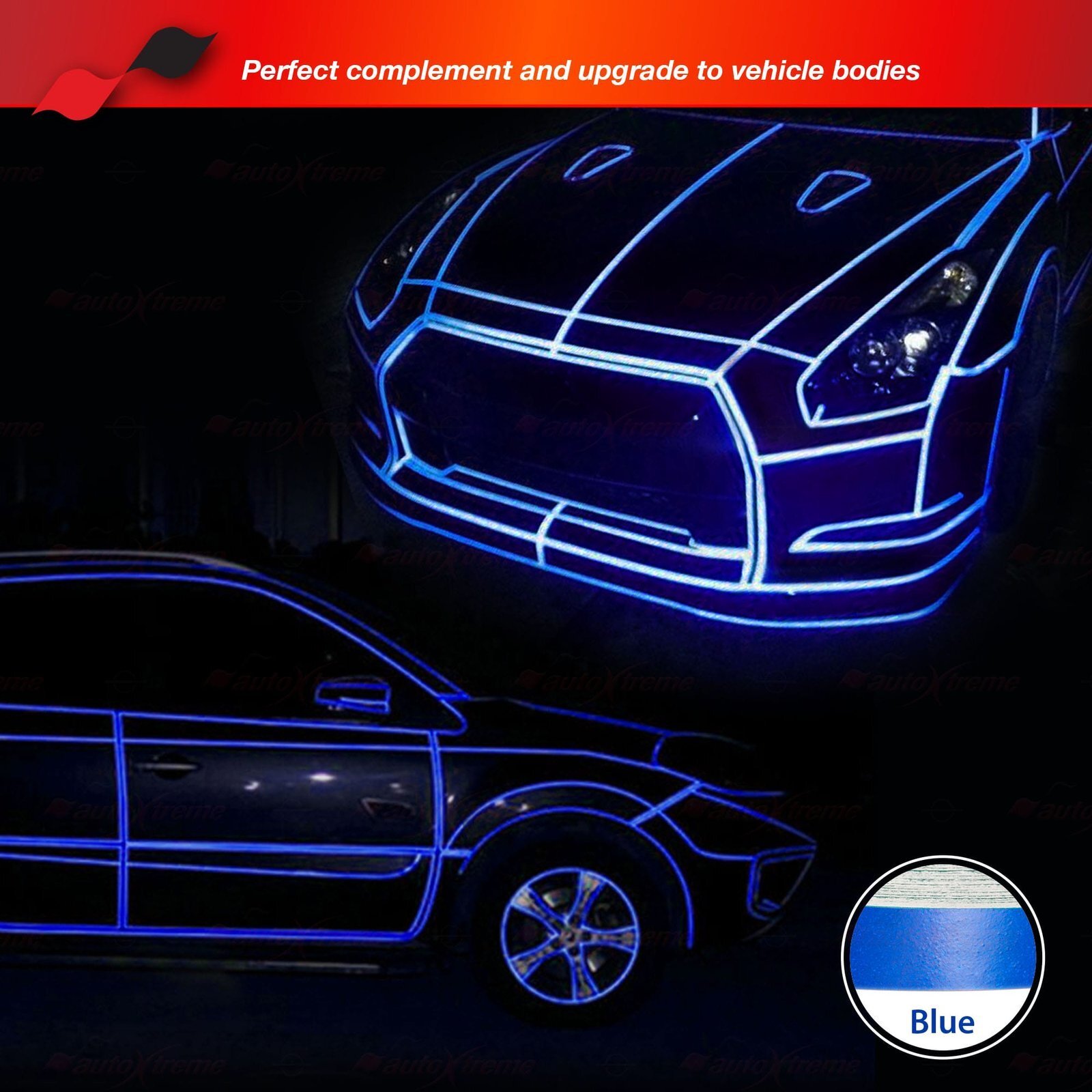 3M BLUE REFLECTIVE Durable DIY Self-Adhesive Roll Vinyl Tape Stickers 3/8″ to 2″