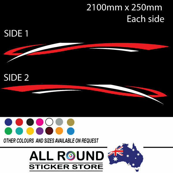 2100mm Stripe set – Vehicle Boat RV Campervan Caravan Motorhome LARGE STRIPES