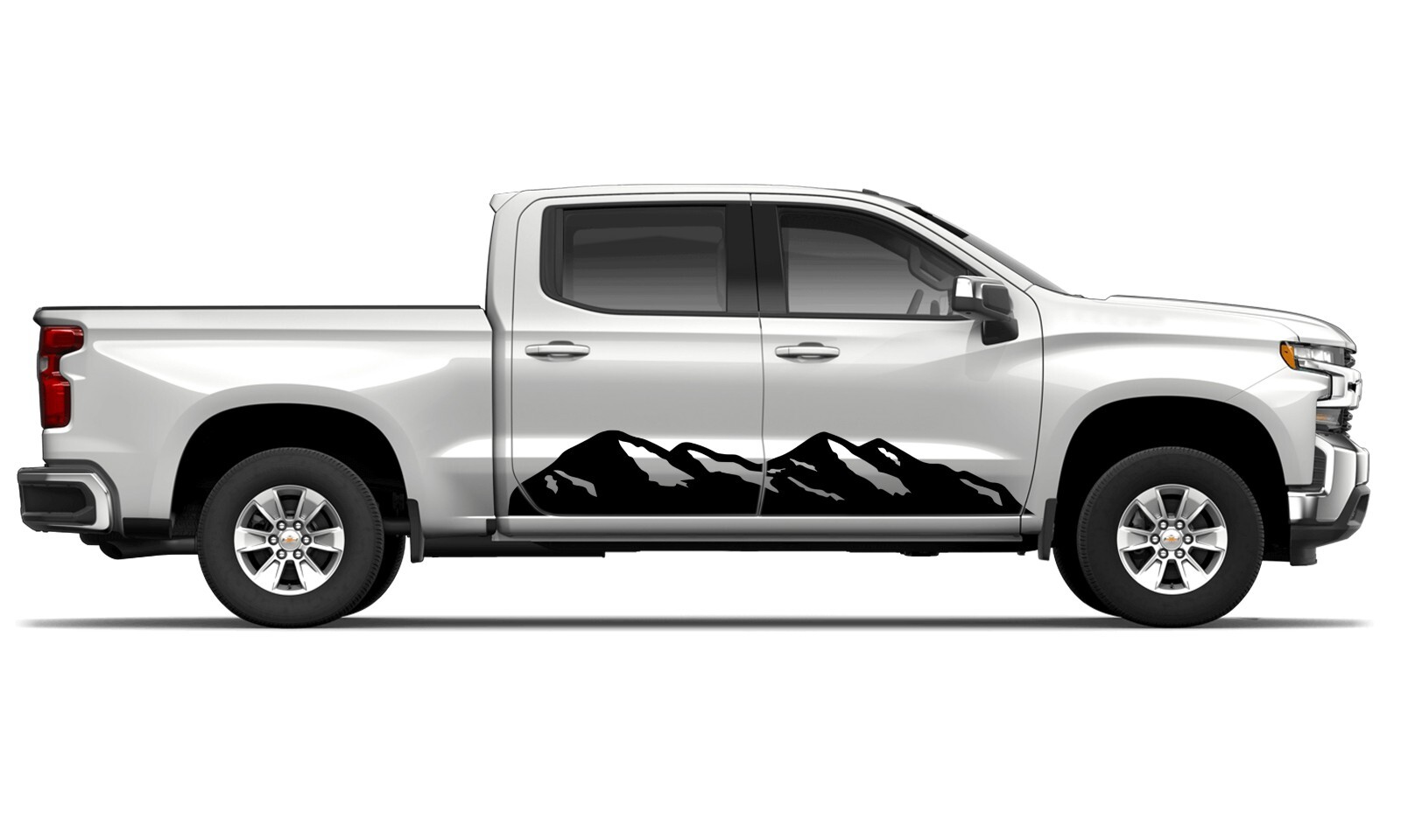 Side mountains graphics stickers decal compatible with Chevrolet Silverado