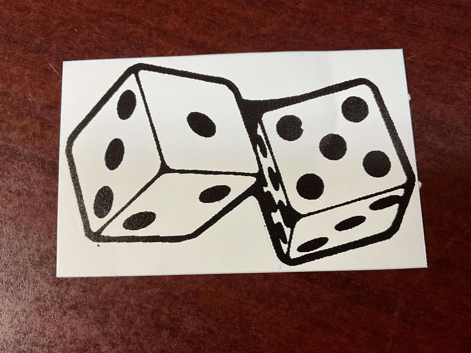 Motorcycle Sticker for Helmets or toolbox #8,810 Dice