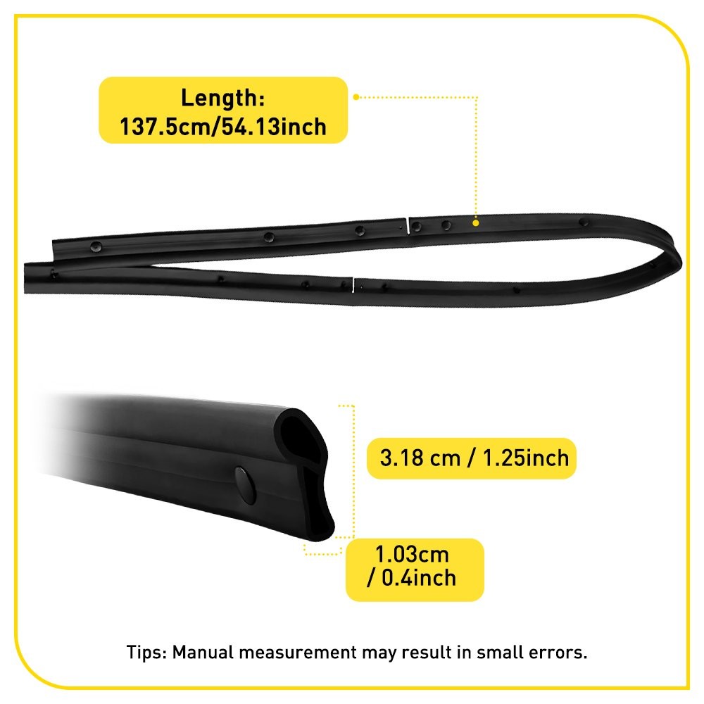 For Honda Civic EG 1992-95 Sedan 4door Rubber Weatherstrip Seal Front Hood 1-10X