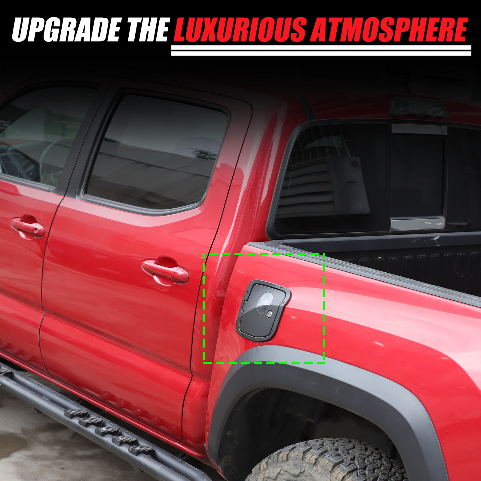For Toyota Tacoma 16-2022 Door Fuel Tank Cover With Lock Keys Gas Cap Tank Trim