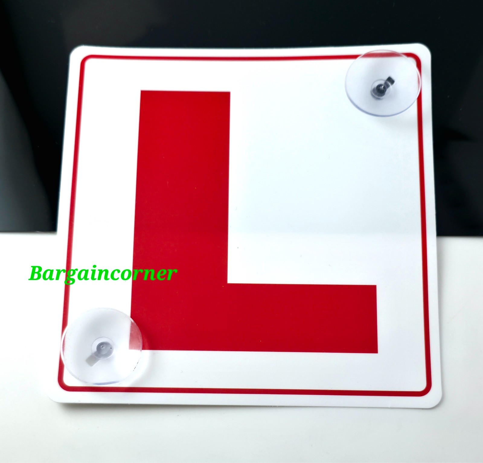 L PLATE SIGN Learner Driver Car Sign L Plate Advisory Sign With Suction Cup Hook