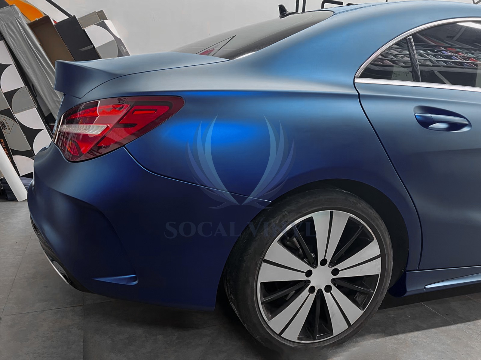 Matte Metallic Shadow Blue TPU PPF Paint Protection Film Dry Wet Auto Vinyl Wrap