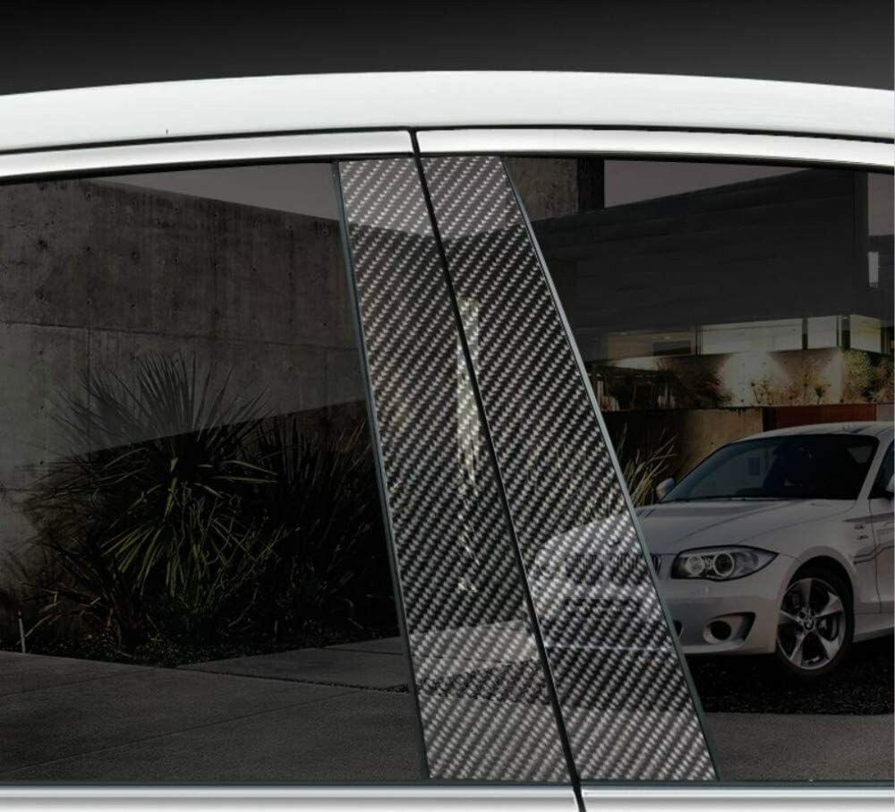 5D Carbon Fiber Car Window B-Pillar Post Trim Cover sticker For BMW 5 Series F10