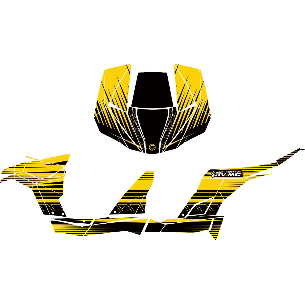Attack Graphics 1753530147 BRUTE Complete UTV Graphics Kit Yellow/Black