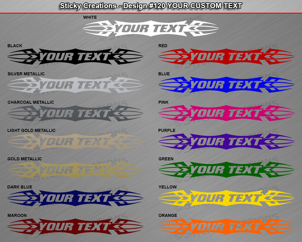 Design #120 Customized Decal Sticker Vinyl Graphic Windshield Window Tribal Car