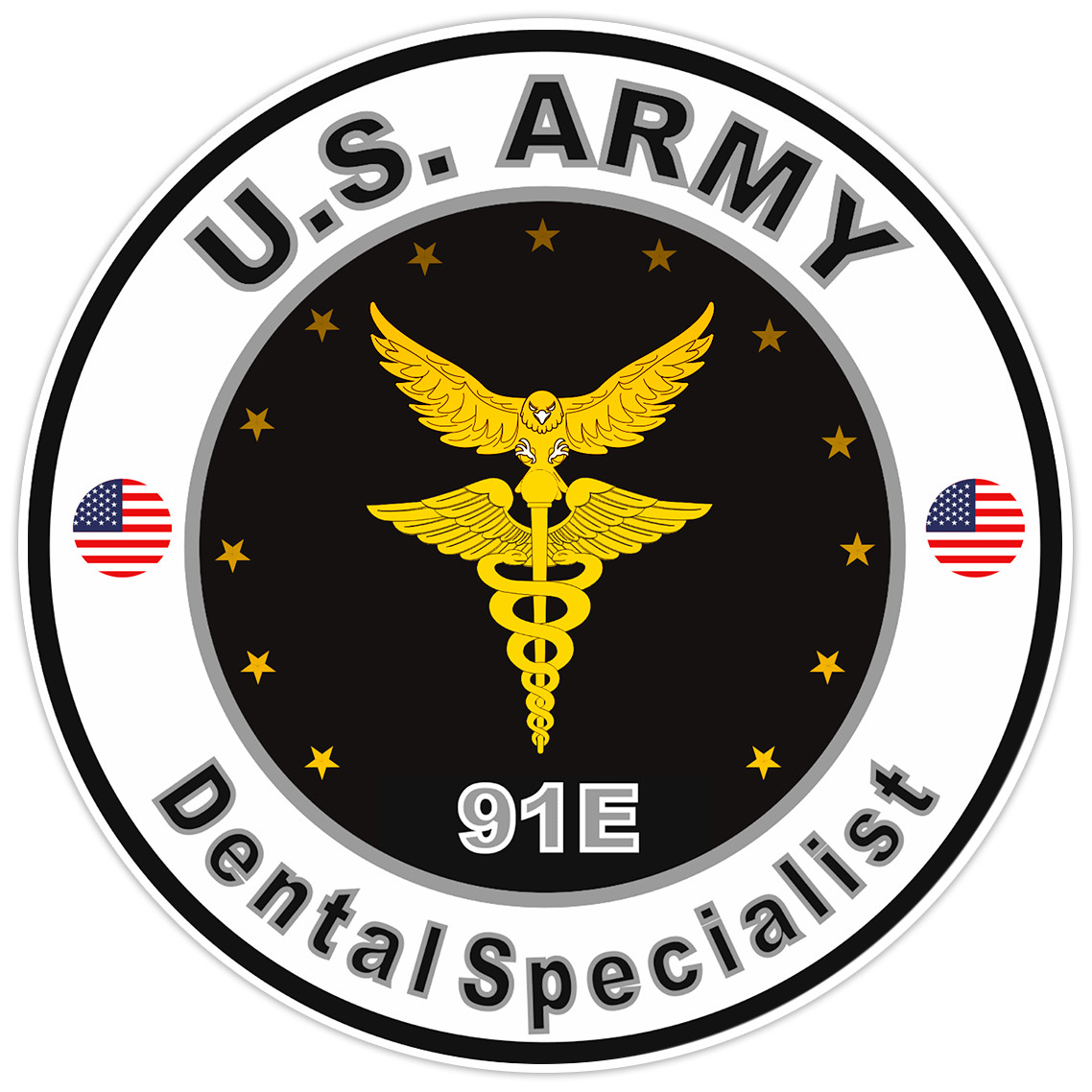 United States Army Dental Specialist Bumper Sticker Military Soldier Decal 5″