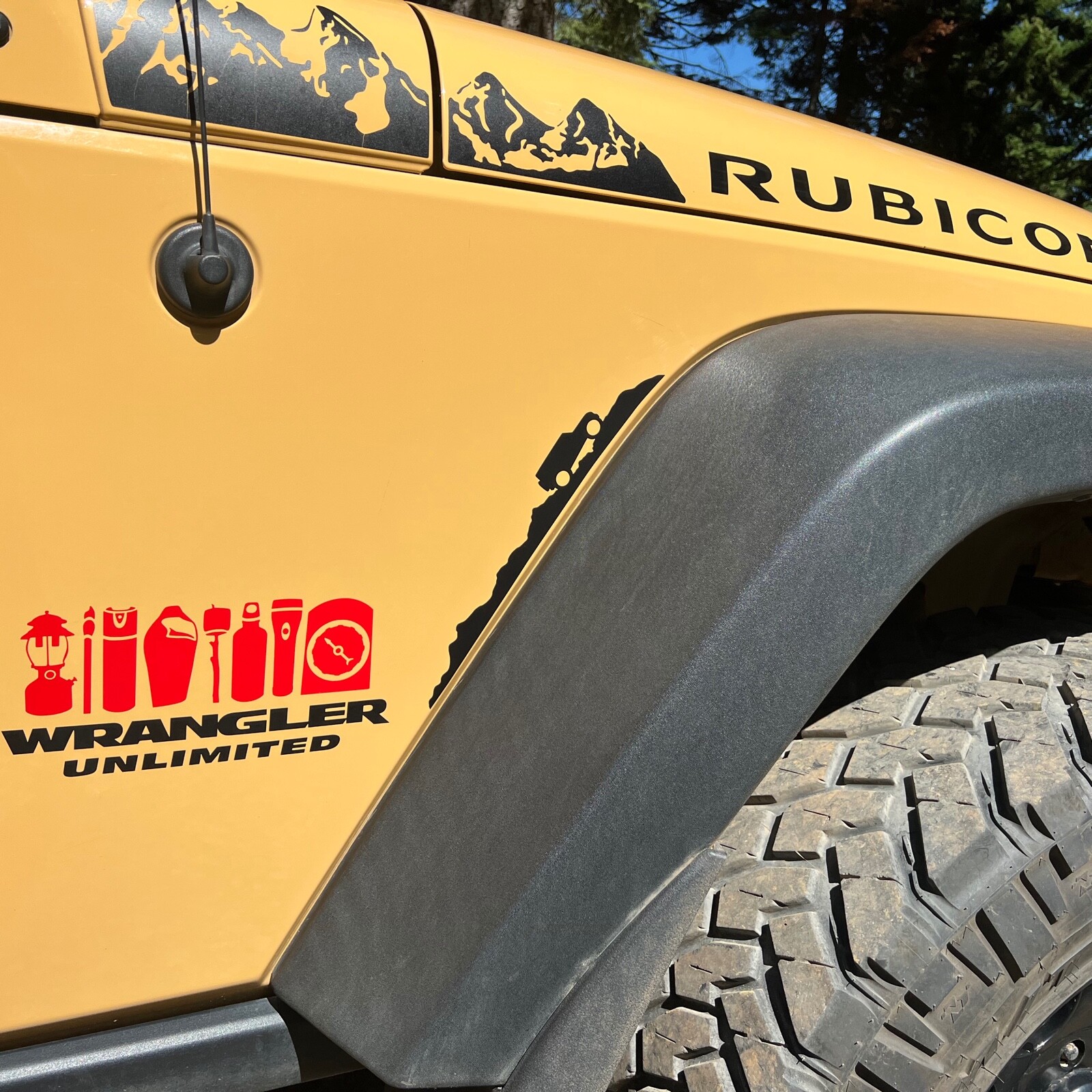 Off Road Trail Decal for Upper Fender of Jeep Wrangler JK (2007-2018)