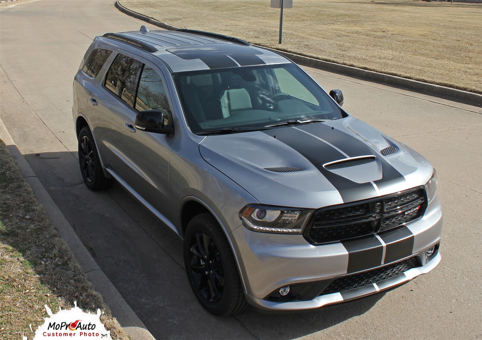 Decal Rally Stripes Kit for DODGE DURANGO SRT 392 Dual Sticker Redline Skirt Lip