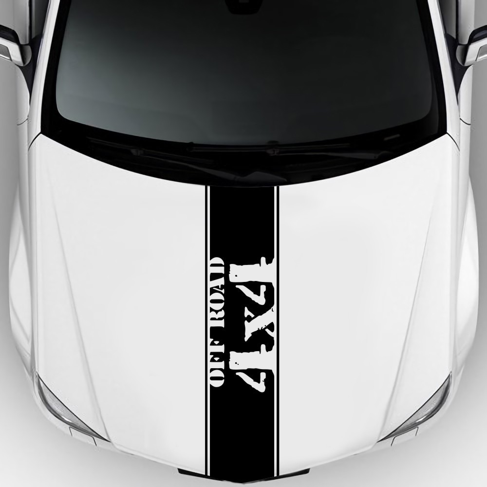 Car Bonnet Hood Offroad Decal Sticker Racing Stripe Graphics Decor Waterproof
