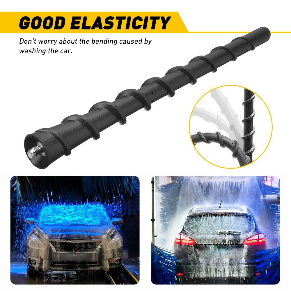 1/2set Car Am/Fm Antenna Radio Mount Flexible Vehicle Bee-Sting Roof Aerial 7″ D
