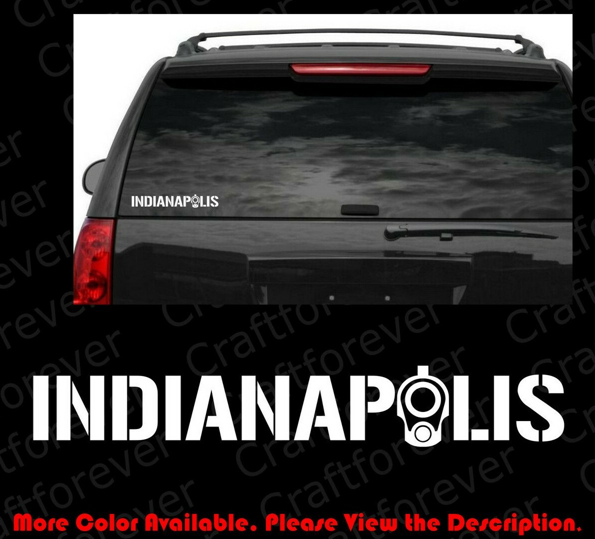 Indianapolis 1911 Barrel Sticker Car Window Gun Rights Decal Vinyl 2A CCW FA077