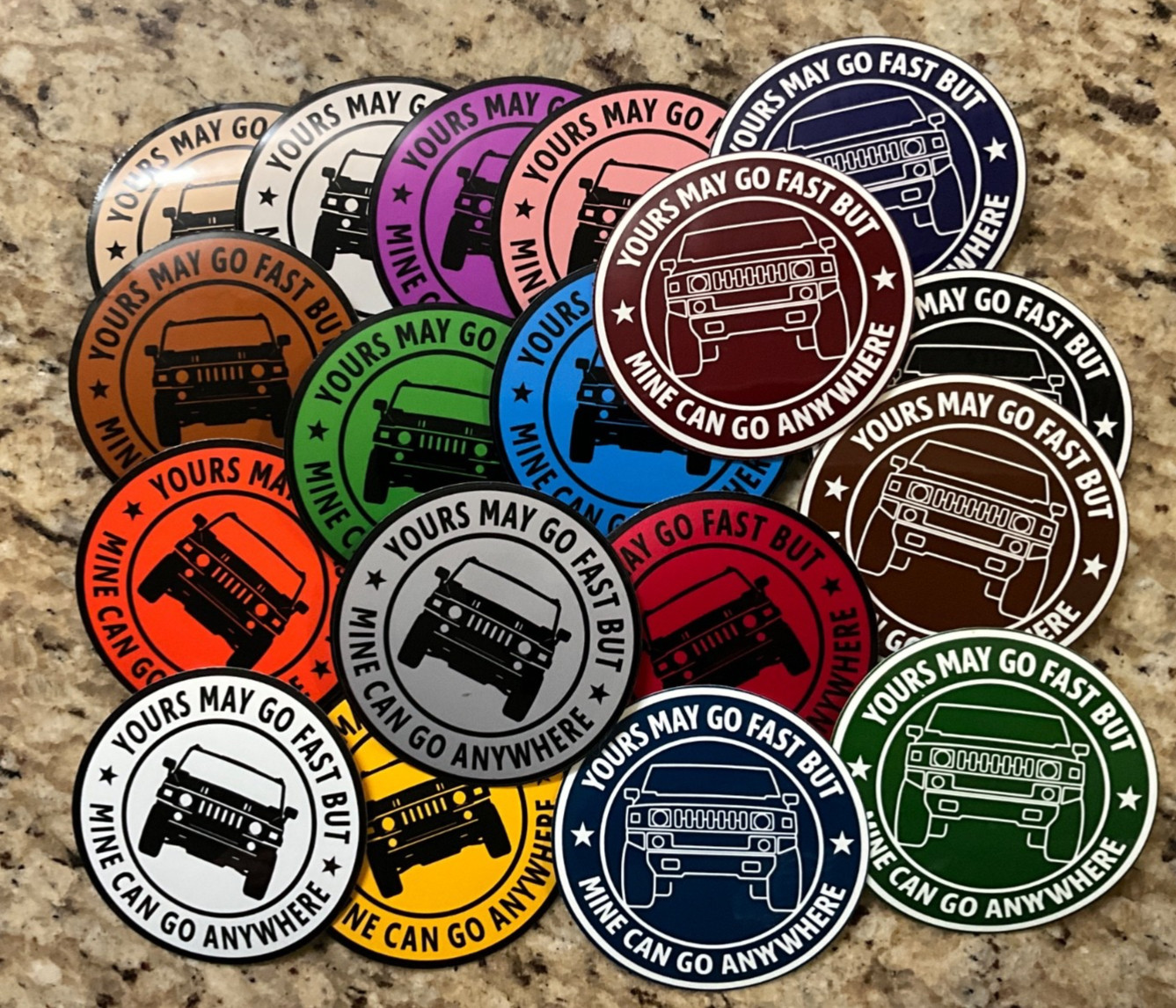 Hummer H2 Yours May Go Fast But Mine Can Go Anywhere Decal Sticker Magnet Custom
