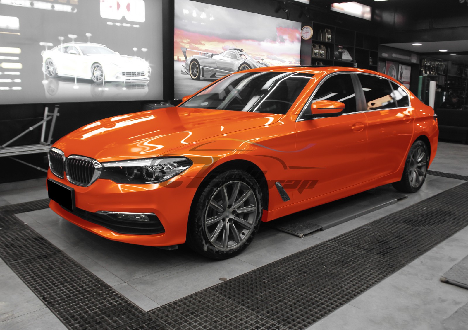 Premium Super Gloss Metallic Orange Vinyl Car Wrap Sticker Decal Sheet Film DIY