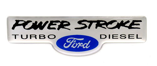 POWERSTROKE TD EMBLEM BLUE OVAL SATIN