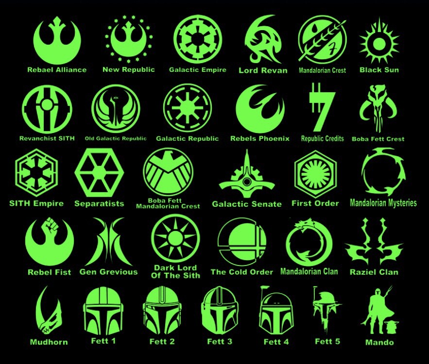 5″ Star Wars Symbol Vinyl Decal Sticker Window Starwars Galactic mandalorian car