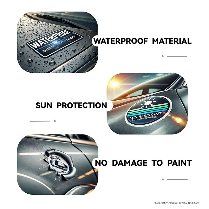 EARLFAMILY Warning Beware of Moving Vehicles Anti Slip Floor Signs Car Sticker