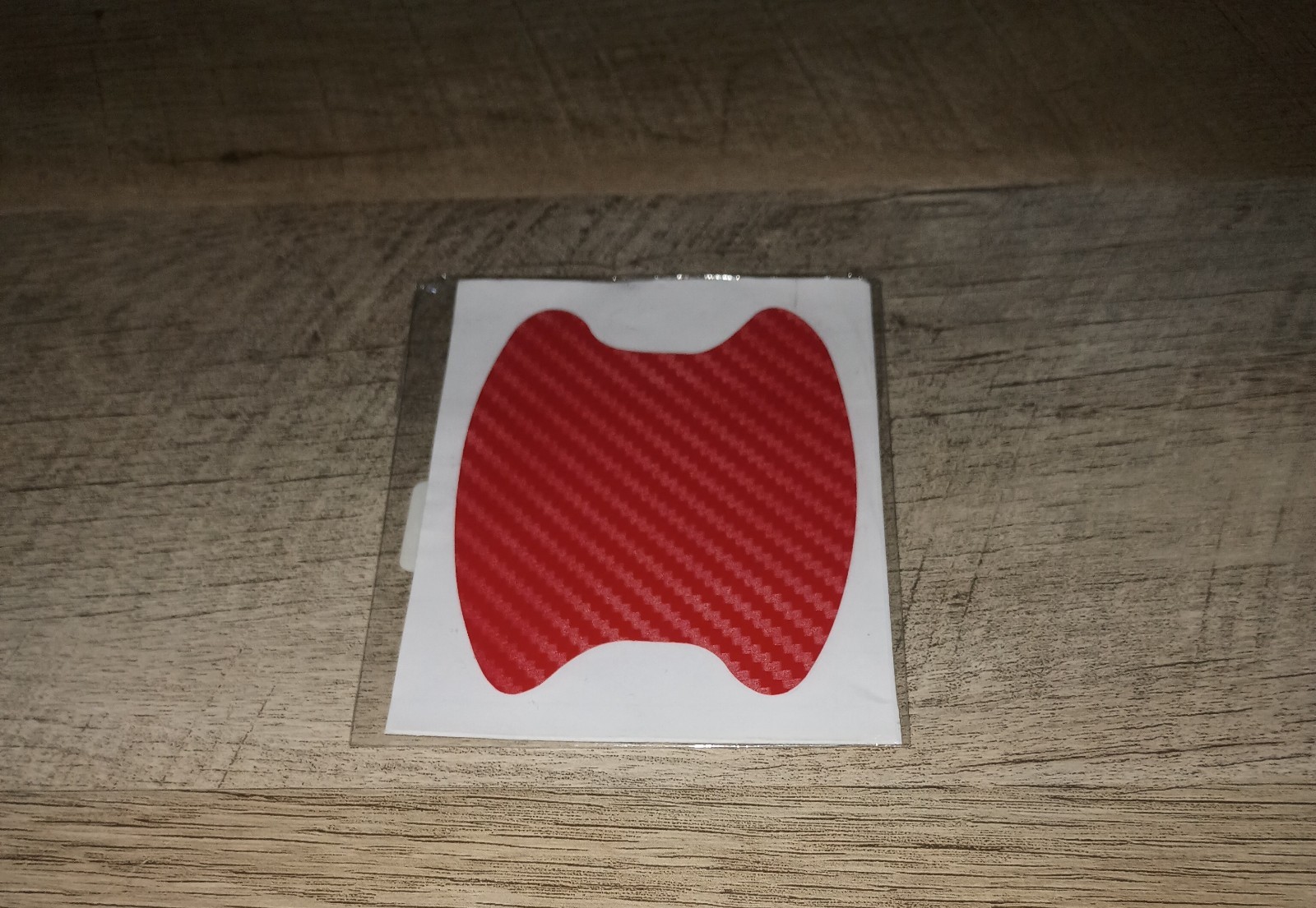 NEW 4PCS Car Door Handle Sticker Carbon Fiber Anti-Scratches Non-Marking RED