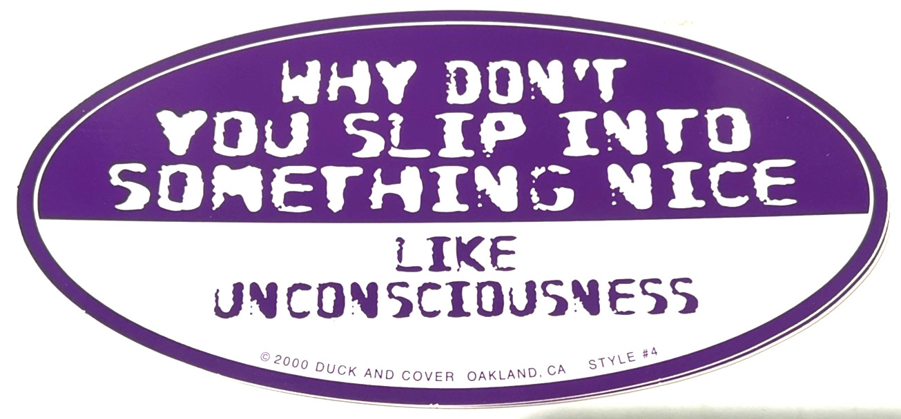 Vintage Dark Humor Bumper Stickers 7″ x 3.5″ 2000 Duck And Cover (6-Pack)