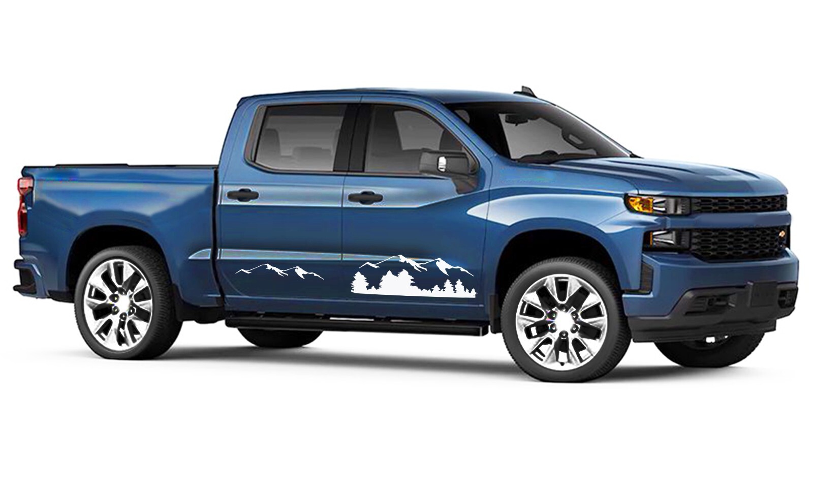 Door mountain graphics stickers decal compatible with Chevrolet Silverado