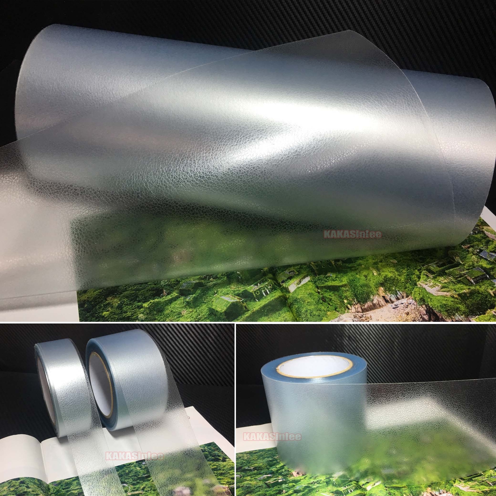 Useful Clear Matte Leather Grain Texture Vinyl Sticker Tape for Car Home Wrap AB